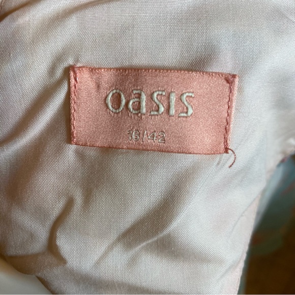 NWOT Oasis London Limited Edition Teal Pink Cotton Summer Dress - Picture 14 of 16